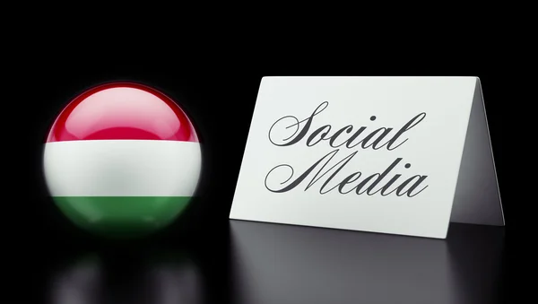 Macaristan sosyal medya kavramı — Stok fotoğraf