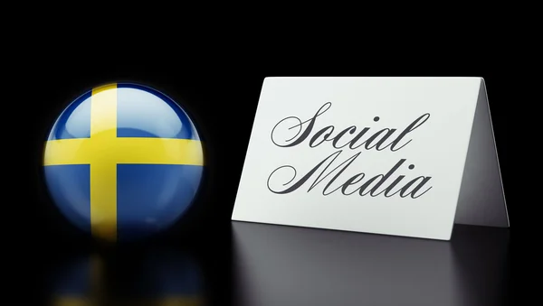 İsveç Sosyal Medya kavramı — Stok fotoğraf