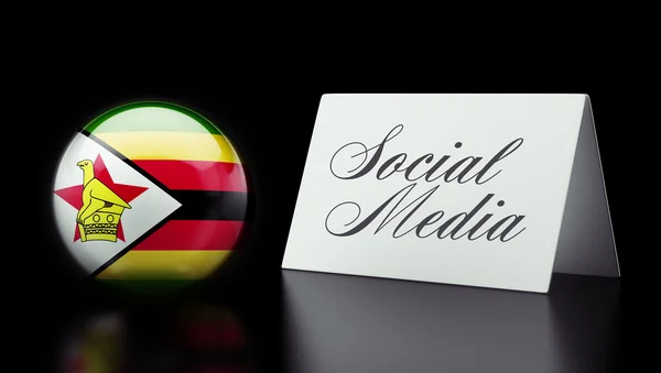 Concepto de medios de Comunicación Social de Zimbabwe — Foto de Stock