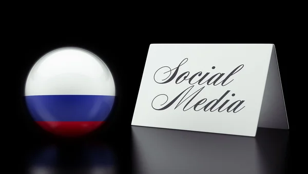 Russland social media konzept — Stockfoto