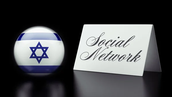 Israel sociala nätverk begreppsmässigt — Stockfoto
