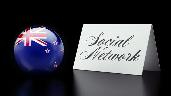 Nouvelle-Zélande Réseau social Concep — Photo