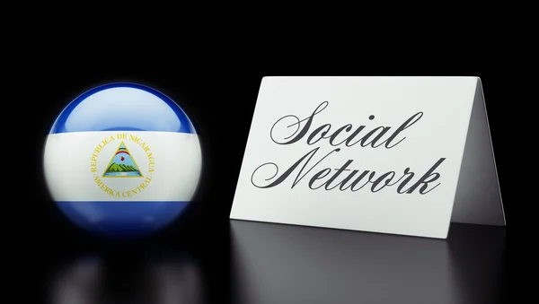 Nikaragua sieci społecznej Concep — Zdjęcie stockowe