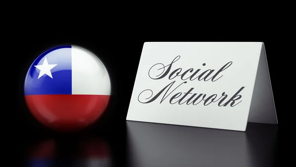 Chile sociala nätverk begreppsmässigt — Stockfoto