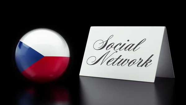 Tschechische Republik Social Network concep — Stockfoto