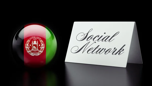 Afghanistans Konzept sozialer Netzwerke — Stockfoto