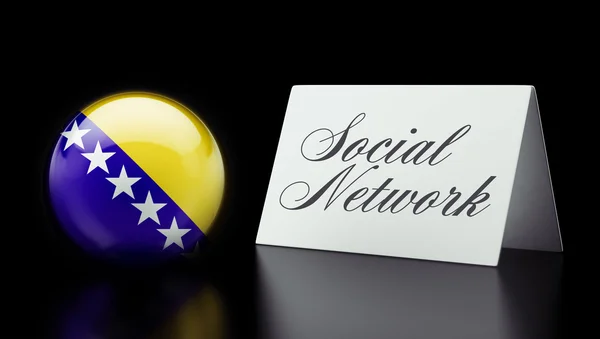 Bosnia and Herzegovina social network concept — Stock Photo, Image