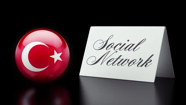 Turkey Social Network Concep — Stock Photo, Image
