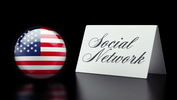 Förenta staternas sociala nätverk begreppsmässigt — Stockfoto