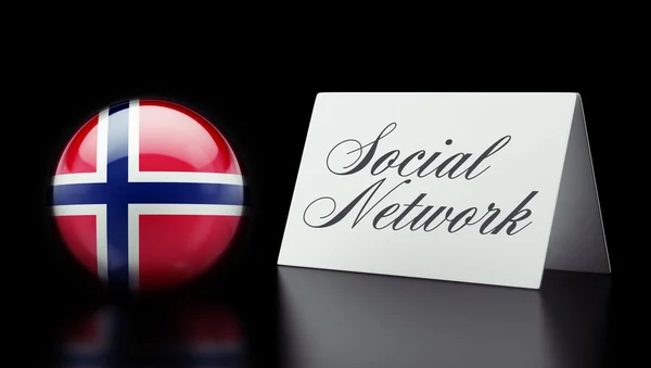 Noruega Red Social Concep — Foto de Stock