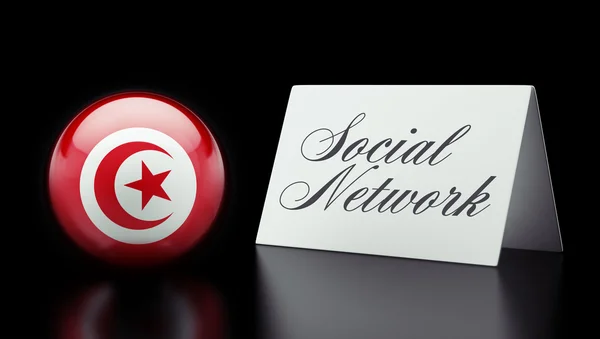 Tunisia Social Network Concep — Stock Photo, Image