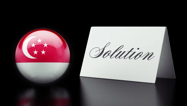 Conceito de solução de Singapura — Fotografia de Stock