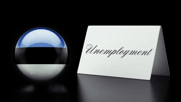 Концепция безработицы в Эстонии — стоковое фото