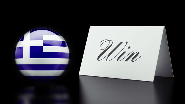 Греция выигрывает — стоковое фото