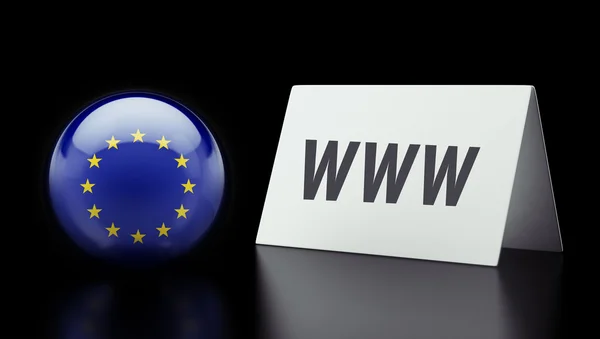 Www Unii Europejskiej koncepcji — Zdjęcie stockowe