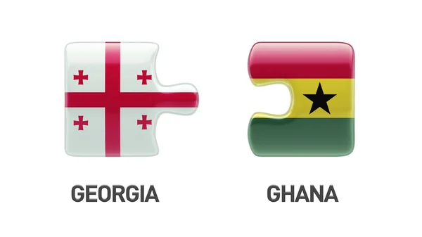 Concepto de Puzzle Georgia Ghana — Foto de Stock