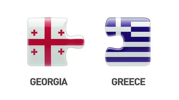 Grecia Georgia Puzzle Concepto — Foto de Stock