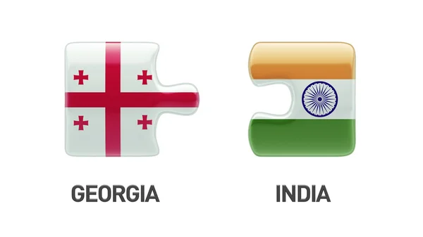 India Georgia  Puzzle Concept — Stock Photo, Image