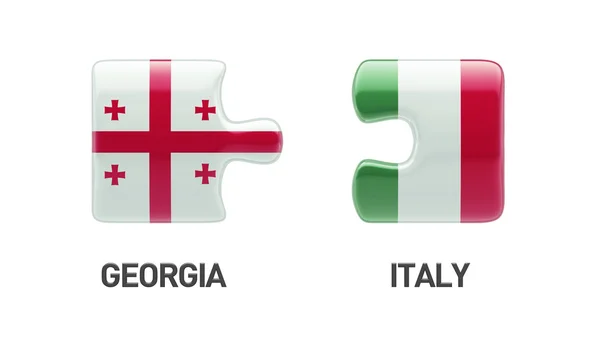 Italy Georgia  Puzzle Concept — Stock Photo, Image