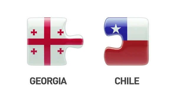 Chile Georgia Puzzle koncepcja — Zdjęcie stockowe