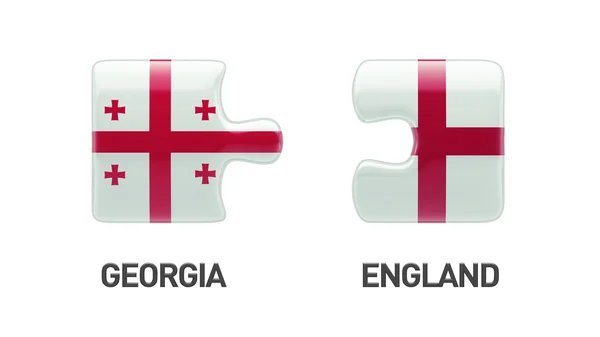 Engeland Georgië puzzel Concept — Stockfoto