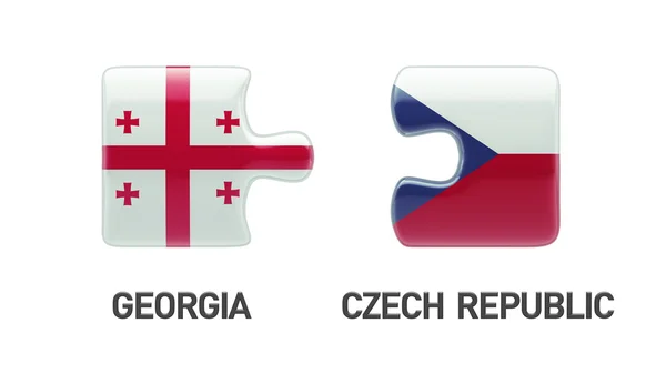 Tsjechische Republiek Georgië puzzel Concept — Stockfoto