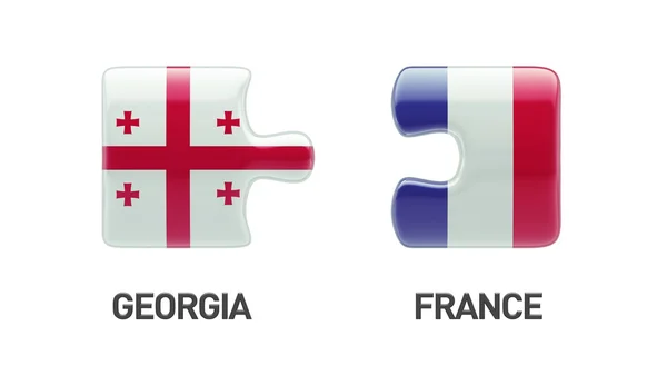 Francia Georgia Puzzle Concept — Foto Stock