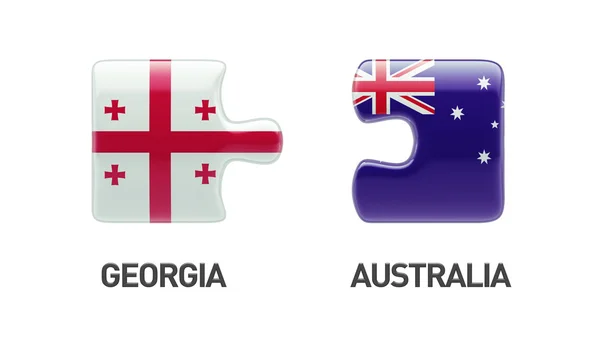 Australia Georgia  Puzzle Concept — Stock Photo, Image