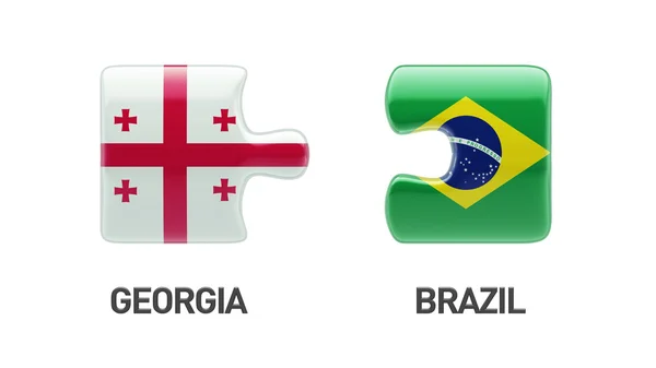Brasilien Georgien Puzzle-Konzept — Stockfoto