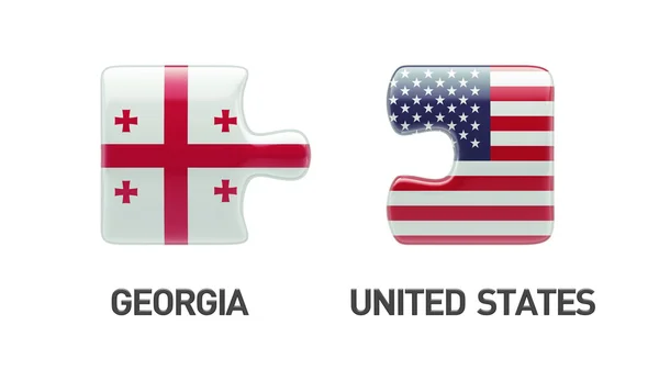 Estados Unidos Georgia Puzzle Concept — Fotografia de Stock