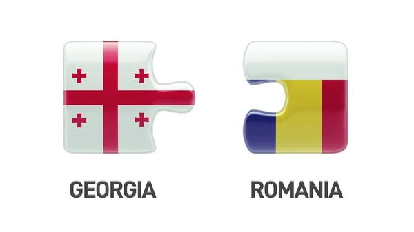 Romanya Georgia Puzzle kavramı — Stok fotoğraf