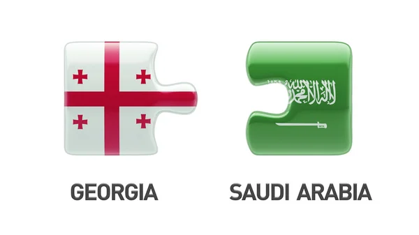 Saudiarabien Georgien pussel koncept — Stockfoto