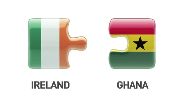 Ghana Irsko Puzzle koncept — Stock fotografie