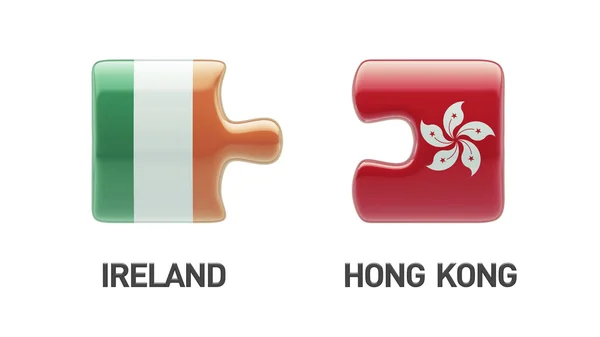 Hong Kong Ireland  Puzzle Concept — Stock Photo, Image