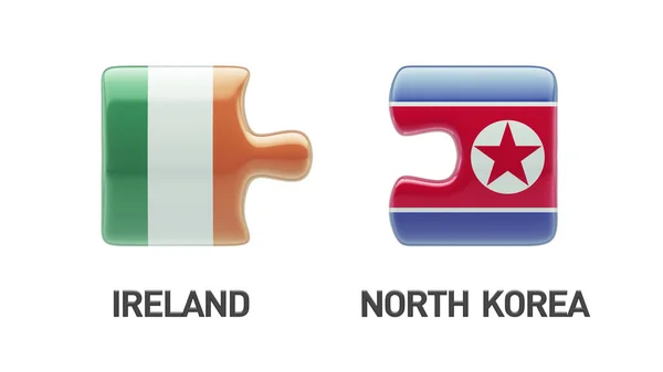 Corea del Norte Irlanda Puzzle Concepto —  Fotos de Stock