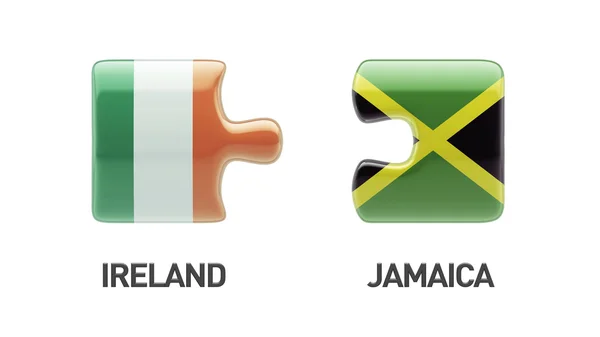 Έννοια παζλ Ιρλανδία Τζαμάικα — Φωτογραφία Αρχείου