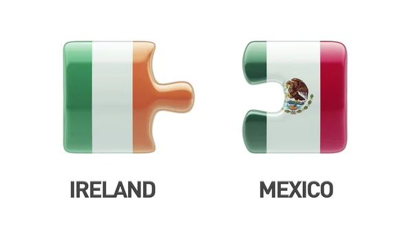 Messico Irlanda Puzzle Concept — Foto Stock