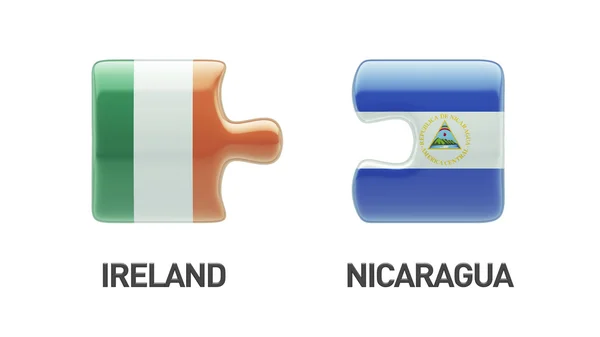 Nicaragua Irlande Puzzle Concept — Photo