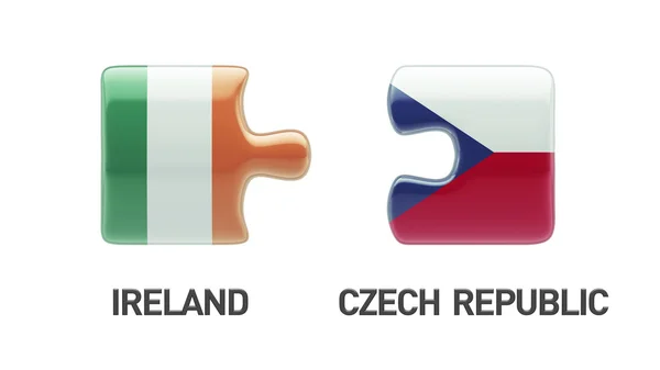 Czech Republic Ireland  Puzzle Concept — Stock Photo, Image