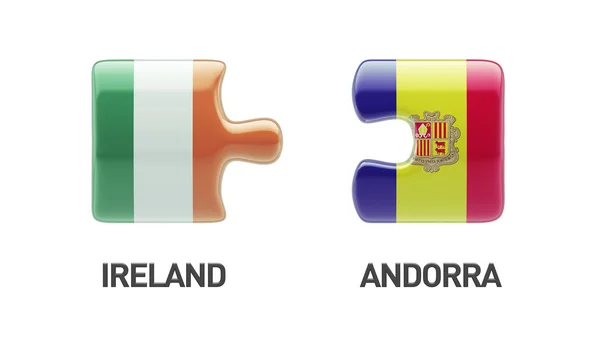 Andorra Ireland  Puzzle Concept — Stock Photo, Image