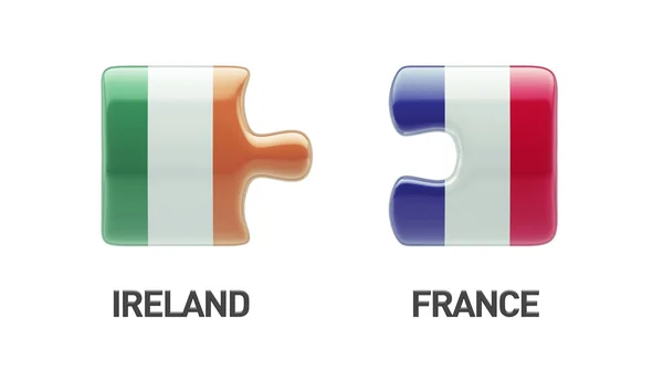 Francia Irlanda Puzzle Concept — Foto Stock