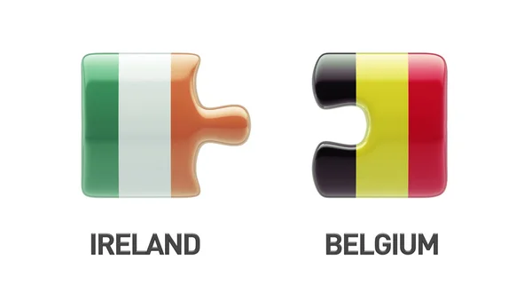 Belgien Irland Puzzle-Konzept — Stockfoto