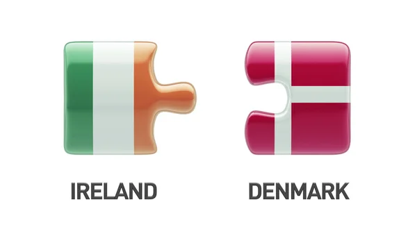 Dänemark Irland Puzzle-Konzept — Stockfoto