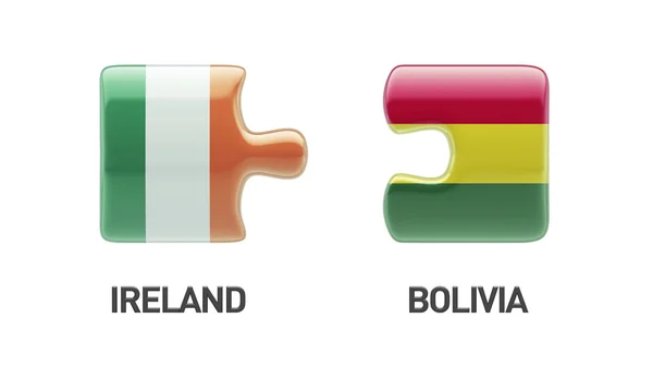Bolivia Irlanda Puzzle Concepto —  Fotos de Stock