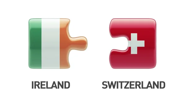 Suiza Irlanda Puzzle Concepto —  Fotos de Stock