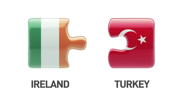 Turkije Ierland puzzel Concept — Stockfoto