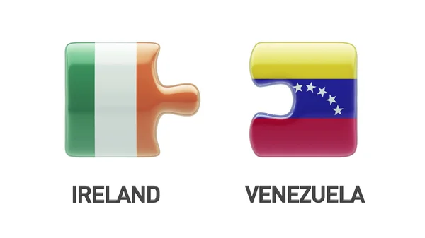 Venezuela Irlande Puzzle Concept — Photo