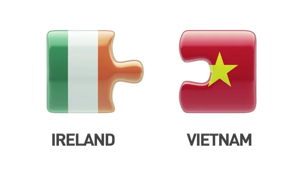 Vietnam Ireland  Puzzle Concept — Stock Photo, Image