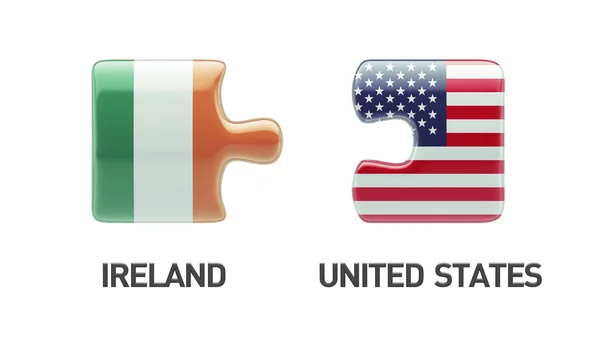 United States Ireland Puzzle Concept (em inglês) — Fotografia de Stock