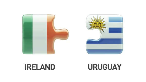 Uruguay Irlande Puzzle Concept — Photo